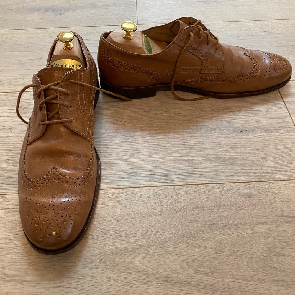 TOD'S Oxford Wingtips- Tan/Brown Leather, Lace-up. Mens UK 9.5 US 10.5